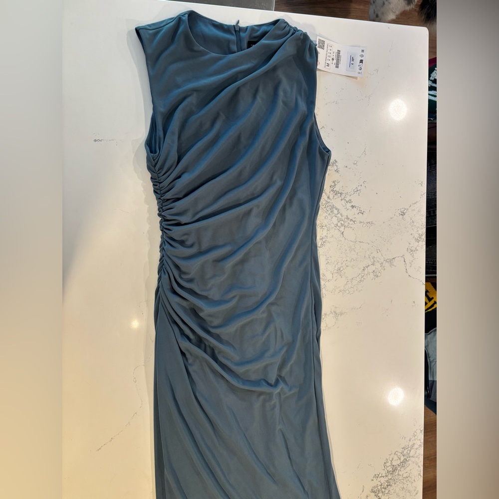 Zara Blue Midi Dress - Picture 2 of 6